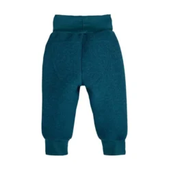 Wollwalk-Hose grau melange petrol 74/80
