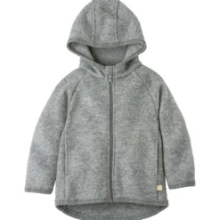 Wollwalk-Jacke "Zipp" grau 86/92
