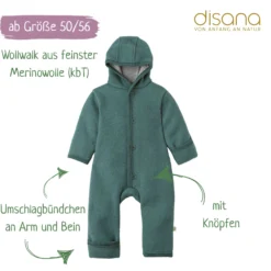 Wollwalk-Overall eukalyptus 50/56