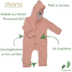 Wollwalk Overall rosé 98/104