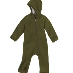 Wollwalk-Zippoverall oliv 110/116